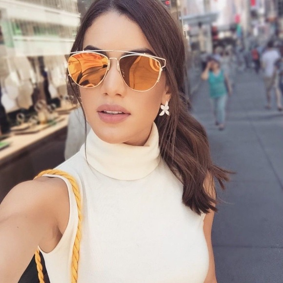 CHRISTIAN DIOR Technologic Sunglasses Gold Orange - Picture 3 of 16